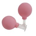 2Pcs Vacuum Cupping Cups Set Rubber Head Glass Anti Cellulite Massage Chinese Therapy Face Cupping Set Facial Rejuva Cup. 