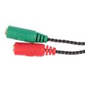 2Pcs Cable Adapter 2 in 1 Splitter 4 Pole 3.5mm Audio Earphone Headset to 2 Female Jack Headphone Mic Audio Cable 3 Pole. 