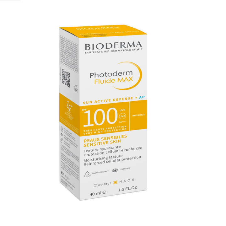 Bioderma Photoderm MAX Fluide Invisible 40ml with SPF-100 - High UVA/UVB Protection for Lightweight, Invisible Sun Protection