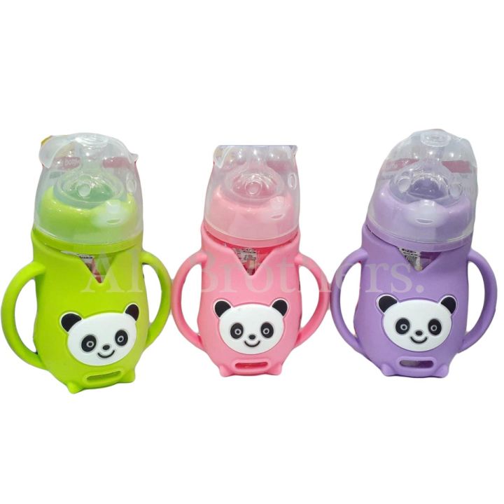 Cartoon Style Baby Glass Feeder 240ml Imported Made BPA Free
