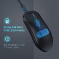 Seenda Bluetooth Mouse, Rechargeable Mouse Wireless, 3 Modes (Bluetooth 4.0 + USB A + USB C) 2.4G Wireless Mouse for Mac/Windows/PC/Laptop/Tablet/Android/iPadOS. 