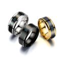 Temperature Smart Sensor Body Ring -Stainless Steel Fashion Display Real-time Temperature Test Finger Ring. 