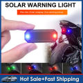 💡New Products+Shipping in 24 Hours💡Car Solar LED Mini Warning Light Night Ride for Motorcycle Electric Vehicle Bicycle Tail Light Anti-rear Strobe Warning Light. 