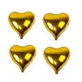 GOLDEN HEARTS FOIL BALLOON ( PACK OF 5 GOLDEN HEART SHAPE FOIL BALLOON ). 