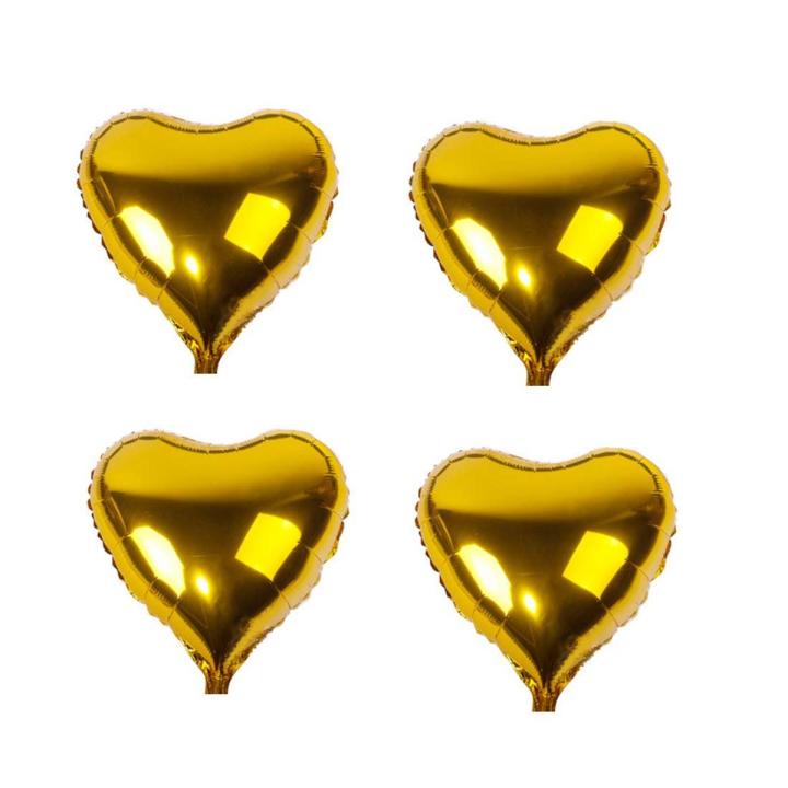GOLDEN HEARTS FOIL BALLOON ( PACK OF 5 GOLDEN HEART SHAPE FOIL BALLOON )