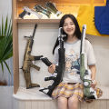 Cartoon game: AK gun, hug pillow, plush toy, , , smoke bomb, doll, boy, pacifying ragdoll. 
