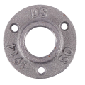 1 Inches Malleable Cast Iron Pipe Flange, Industrial Pipe Flanges for Threaded Black Pipes and Fittings 4 Pcs. 