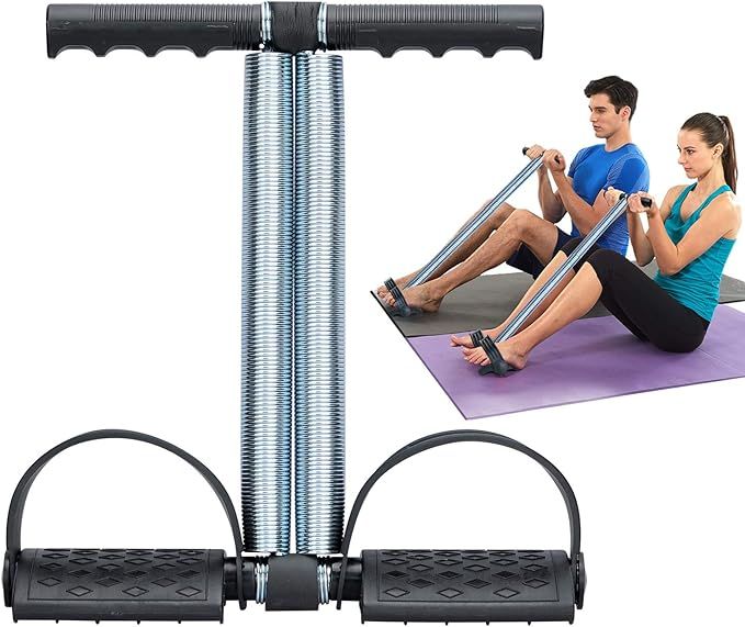 Histro  Elastic Sit Up Equipment, Pull Rope Dual Spring Tension Foot Pedal Sit Up Equipment for Abdominal, Leg Exerciser Tummy Trimmer Sport Fitness Slimming Training Bodybuilding at Home Gym
