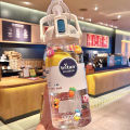 1.5L/2L Large Capacity Sports Water Bottle With Straw Outdoor Travel Fitness Portable Clear Tritan Plastic Drink Bottle BPA Free. 