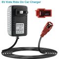 6 Volt Battery Charger for Ride On Toys, 7V 1000MA Battery Charger for Rollplay Spyder Kid Trax Toddler Wildfire Quad Moto ATV. 