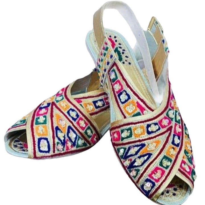 Multi colour pure peshawari chappal for ladies