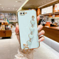 LECOMES for OPPO A3s Back Cover with Love Heart Bracelet Luxury 6D Plating Frame Shiny Bling Camera Lens Protection Soft Silicone Phone Case Pouch for Girls Boys. 