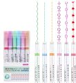 Designer Linear Roller Curve Highlighter Pens Set (Pack of 6 Pens) Colored Cute Outline Curve Highlighters Pens, Cool Pens For Kids And Adults, Highlighter Pens For Study, Drawing, Office Use, Card-decorating. 