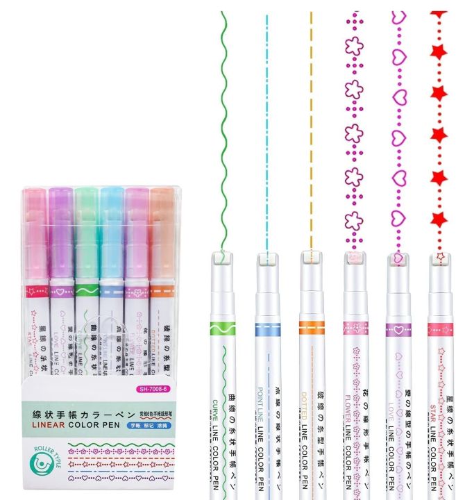 Designer%20Linear%20Roller%20Curve%20Highlighter%20Pens%20Set%20(Pack%20of%206%20Pens)%20Colored%20Cute%20Outline%20Curve%20Highlighters%20Pens,%20Cool%20Pens%20For%20Kids%20And%20Adults,%20Highlighter%20Pens%20For%20Study,%20Drawing,%20Office%20Use,%20Card-decorating%20-%20Image%205