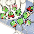 1PCS PVC Cute Frong Keychain Cartoon Frog Key Rings Cartoon Frog Key Holders Fit Adult Car Keys Gift Trinkets. 