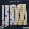 100 pcs set / Happy Birthday stickers / Labels for packing / 1 inch sticker. 