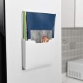 JDXHLAU 2X Magnetic File Holder - Magnetic Paper Holder, Pocket Organizer Office Supplies Storage Mail Organizer for Notebooks. 