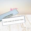 Customized badge for your name or logo. 
