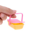 2Pcs 1:12 Dollhouse Mini Shopping Basket  Kids Plastic Shopping Baskets with Handles Small Grocery Basket Picnic Basket. 