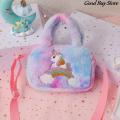 Cartoon Suede andbags aiow rn s lush Shoulder urse Crossbo ags Cute Storage ag Children ids Fur otes. 