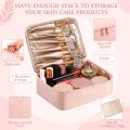 Waterproof Makeup Storage Bag with Pouch 2 in 1 | Makeup Brushes Bag & Toiletries Organizers with Full of Storage | Cosmetic Brush Kit | Make Up Bags Pouch with Zipper For Travelling | Multipurpose Traveling Cosmetic Bags for Women Beauty Bag. 