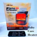 Electric Wall-outlet Flame Air Heater with Remote Control PTC Ceramic Heating Stove Radiator Household Wall Fan. 