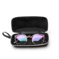 Doctord leather hard shell black shock-absorbing sunglasses holder folding travel backpack sturdy zipper glasses case reading organizer. 