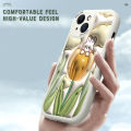 DEL for Huawei Nova 7i Mobile Cover Cartoon Stereoscopic Flower Phone Case PU Leather Soft Silicone Edge Back Cover. 