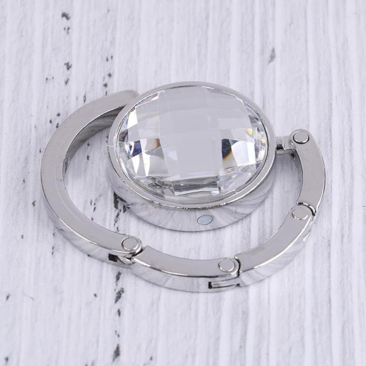 Portable Foldable Folding Crystal Alloy Purse Handbag Hook Hanger Bag Holder