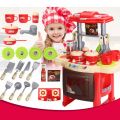 35Pcs Kitchen Set For Kids  Pretend Play Cooking Set  Sink Water Sound & Light Effects. 