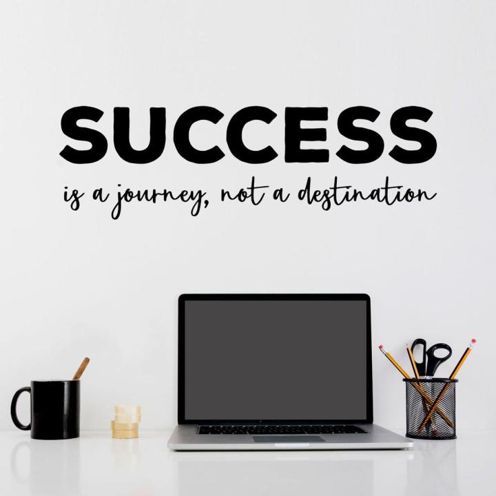 Success Motivational Quote Office Wall Mural Art Inspirational Quote Wall Decals Mural Vinyl Wall Decal Home Decoration Wall Stickers Vinyl (12 Inches by 36 Inches)