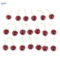 Simulation Fruit Cherry Artificial Fruit Cherries Hand Made Fruit Decorations 20. 