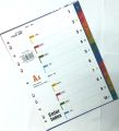 Office file Separators  10 Plastic Dividers  6 different colors  Size: 22.5 x 29.7cm  A4, Multicolor. 