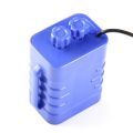 6 Section 18650 Waterproof Battery Case 5V USB / 8.4V DC Dual-Blue. 