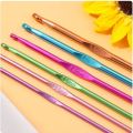 1PC Colorful Knitting Crochet Aluminum Knitting Needle Crochet Needles Crochet Hook Set Sweater Stitch Tool Sewing Accessories. 