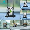 Panda Car Accessories Colorful Car Panda Pendant Stylish Swing Ornament for Car Interior Animal Mirror Hanging Accessory Long-lasting Vibrant Colors Southeast Asian Buyers' Favorite Color Matching. 