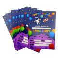 Cosmic Space Invitation Cards - 4 Inch By 3 Inch - Invitation Cards - Space Theme - Multicolor - Unisex - Pack Of 8. 