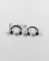 Black Punk Earrings For Unisex. 