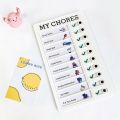 Portable Stick-on Responsibility Kids DIY Office Accessories Stationary Sticky Notes Daily Planner To Do List Reminder Board Reusable Memo Plastic Board Chore Chart Children's Self-discipline Punch Card Student Message Checklist. 