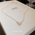 XL Japanese And Korean Ins Love Necklace Light Luxury Minority Design Choker Fashion Simple Necklace Wholesale. 