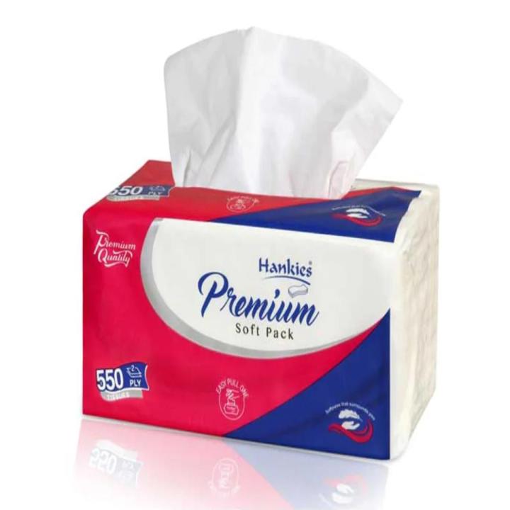 Hankies Premium Soft Pack – 550 Tissues