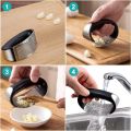 Garlic Press  Peeler Set Stainless Steel Professional Grade Manual  Crusher Squeezer Slicer Mincer Chopper Kitchen Gadget with Handle. 