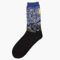 Fashion Cotton Funny Retro Print Socks / Western Mona Lisa Kiss Oil Painting Retro-classical Series Couple Sock / Comfortable Spring Summer Autumn Winter Breathable Soft Cotton High Socks / Middle Tube Daily Casual & Work Socks / perfect For Women & Men. 