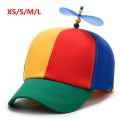 【LuckyBabyFans Store】Rainbow Windmill Dragonfly Baseball Cap Helicopter Propeller Parent-child Hat Snapback Hat Kids Boys Girls. 