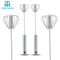 Whisker Beater, Semi-Automatic Whisker, Rotating Mixer Self Turning Egg Stirrer, Stainless Steel Kitchen Utensil for Eggs, Milk, Cream, Bread and Cake Kitchen Tools By TINTED HEAVEN. 