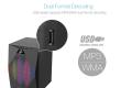 F&D T300X 140 W 2.1 Channel Soundbar Cum Tower Speaker Wireless Bluetooth Multimedia TV Speaker with Multicolor LED Display, Remote, Digital FM & USB. 