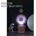 Astronaut Mini Handheld Fan Star Gradient Lights Desktop Fans Portable USB Rechargeable Fan with Mesh Cover. 