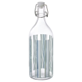 IKEA KORKEN Water Bottle with stopper, clear glass, 1.0 L for Milk, Juice and decoration. 