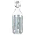 IKEA KORKEN Water Bottle with stopper, clear glass, 1.0 L for Milk, Juice and decoration. 