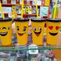 top trending emoji glass with straw for children | new design plastic Juice Glass with straw | Best birthday Gift. 